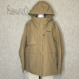 NWT Columbia Hadley Trail Jacket Tan Omni-Tech Waterproof Size 1X